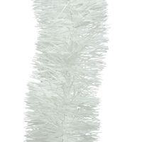 Decoris kerstslinger - wit - 270 x 10 cm - folie/tinsel - lametta slingers