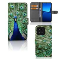 Xiaomi 13 | Telefoonhoesje | Met pasjeshouder | Pauw