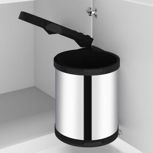 VidaXL Keukenvuilnisbak inbouw 12 l roestvrij staal