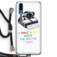 Smile: Huawei P20 Transparant Hoesje met koord