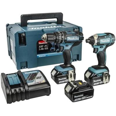Makita DLX2131JX1 Accu Combiset 2-delig (DHP482 + DTD152) 18V 3.0Ah in Mbox