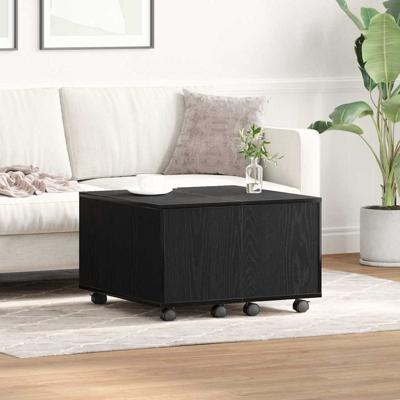 Salontafel Zwart eiken 60 x 60 x 38 cm Bewerkt hout