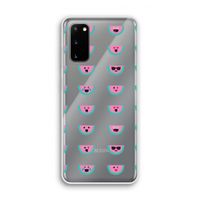 Smiley watermeloenprint: Samsung Galaxy S20 Transparant Hoesje