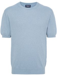 Drumohr t-shirt à effet tissu éponge - Bleu