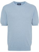 Drumohr t-shirt à effet tissu éponge - Bleu - thumbnail