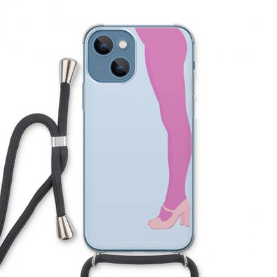 Pink panty: iPhone 13 Transparant Hoesje met koord