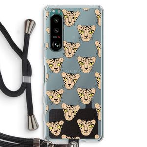 Tijger: Sony Xperia 5 III Transparant Hoesje met koord