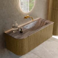 Badmeubel Mondiaz Kurve-Dlux | 115 cm | Meubelkleur Dusk | Wastafelkleur Oza | Solid surface | Wasbak rechter zijde spoelbak | Zonder kraangat(en) Badmeubel Mondiaz Kurve-Dlux | 115 cm | Meubelkleur Dusk | Wastafelkleur Oza | Solid surface | Wasbak rechter zijde spoelbak | Zonder kraangat(en)