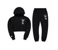 Banlieue Chrome Cropped Trainingspak Dames Black - Maat M - Kleur: Zwart | Soccerfanshop - thumbnail