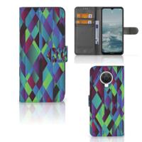 Nokia G10 | G20 | Book Case | Abstract Green Blue