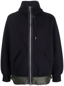 sacai Hoodie met vlakken - Blauw