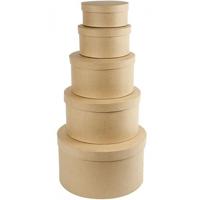 Ronde bruine hobby knutselen doos/dozen van karton - 30 x 15 cm - cadeauverpakking - hoeden box Ronde bruine hobby knutselen doos/dozen van karton - 30 x 15 cm - cadeauverpakking - hoeden box