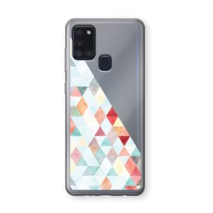 Gekleurde driehoekjes pastel: Samsung Galaxy A21s Transparant Hoesje