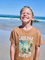 T-shirt met korte mouwen voor jongens pecannoot