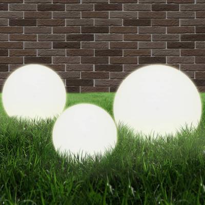 VidaXL Led-bollampen rond 20/30/40 cm pmma 3 st