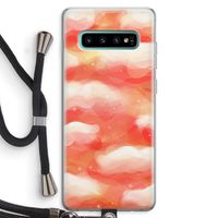 Lichte Wolken: Samsung Galaxy S10 Plus Transparant Hoesje met koord