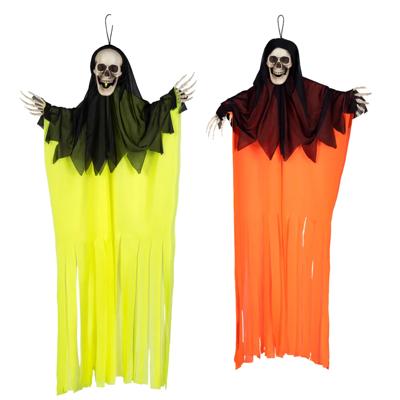 Boland spoken neon - 2x stuks - mix kleur - L90 cm - skelet - halloween - uv blacklight - decoratie