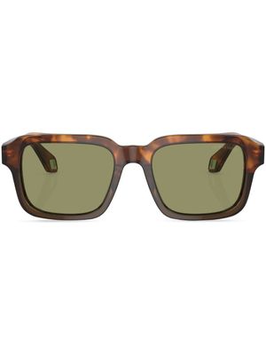 Giorgio Armani lunettes de soleil à monture rectangulaire - Vert
