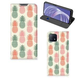 OPPO A73 5G Flip Style Cover Ananas