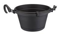 Bloempot Green basics hangschaal 28 cm living black - Elho