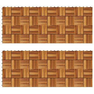 Terrastegels 30 x 30 cm Acacia set van 20