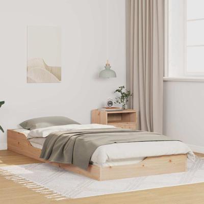 Bedframe Bruin 90 x 220 cm Massief grenenhout