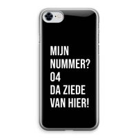 Da ziede van hier - Zwart: iPhone 8 Transparant Hoesje