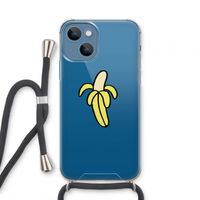 Banana: iPhone 13 mini Transparant Hoesje met koord