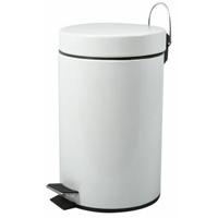 MSV badkamer|toilet pedaalemmer - wit - 20 liter - 29 x 45 cm