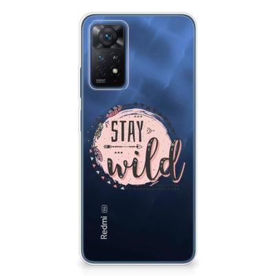 Xiaomi Redmi Note 11 Pro 5G Telefoonhoesje met Naam Boho Stay Wild Xiaomi Redmi Note 11 Pro 5G Telefoonhoesje met Naam Boho Stay Wild