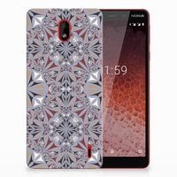 Nokia 1 Plus TPU Siliconen Hoesje Flower Tiles - thumbnail