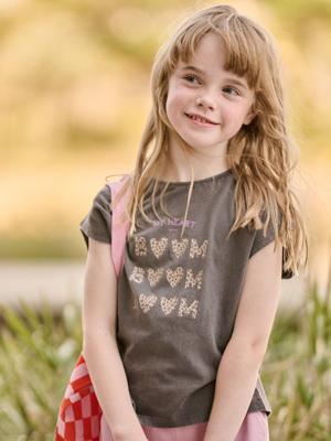 T-shirt met korte mouwen antraciet