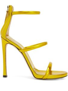 Giuseppe Zanotti sandales métallisées à talon haut - Jaune