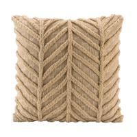 2e Halve Prijs Leen Bakker - Sierkussen Boas- Camel - 45x45 Cm - Polyester - Wit