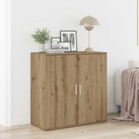 Dressoir artisanaal eikenkleurig 79 x 38 x 80 cm Bewerkt hout