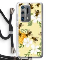 No flowers without bees: Huawei P40 Pro Plus Transparant Hoesje met koord