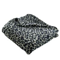 super Zachte en Grote Luipaard Fleece Plaid - 125x150 cm - Kaki