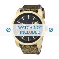 Diesel horlogeband DZ5371 Leder Goud 24mm