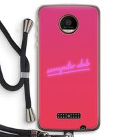 Vice Glow: Motorola Moto Z Force Transparant Hoesje met koord