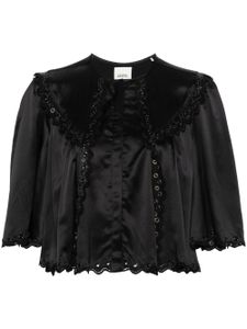 ISABEL MARANT blouse Armely à détails d'œillets - Noir