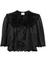 ISABEL MARANT blouse Armely à détails d'œillets - Noir - thumbnail