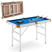 Opvouwbare Biljarttafel met 2 Keuen & 2 Krijtjes & Driehoek & Borstel Biljarttafel met Accessoireset Blauw