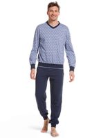 Pastunette pyjama met boorden lichtblauw