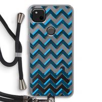 Onderbroken lijn: Pixel 4a Transparant Hoesje met koord