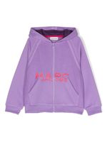 Marc Jacobs Kids hoodie zippé à logo imprimé - Violet