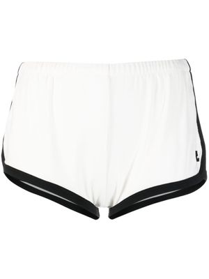 Courrèges short à bordures contrastantes - Blanc