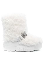 Casadei bottines en fourrure artificielle à boucle - Blanc - thumbnail