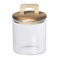 Voorraadpot met acacia deksel - ø10x14 cm Voorraadpot met acacia deksel - ø10x14 cm