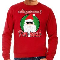 Foute Kersttrui ask your mom rood voor heren Foute Kersttrui ask your mom rood voor heren