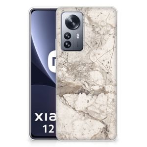 Xiaomi 12 Pro TPU Siliconen Hoesje Marmer Beige